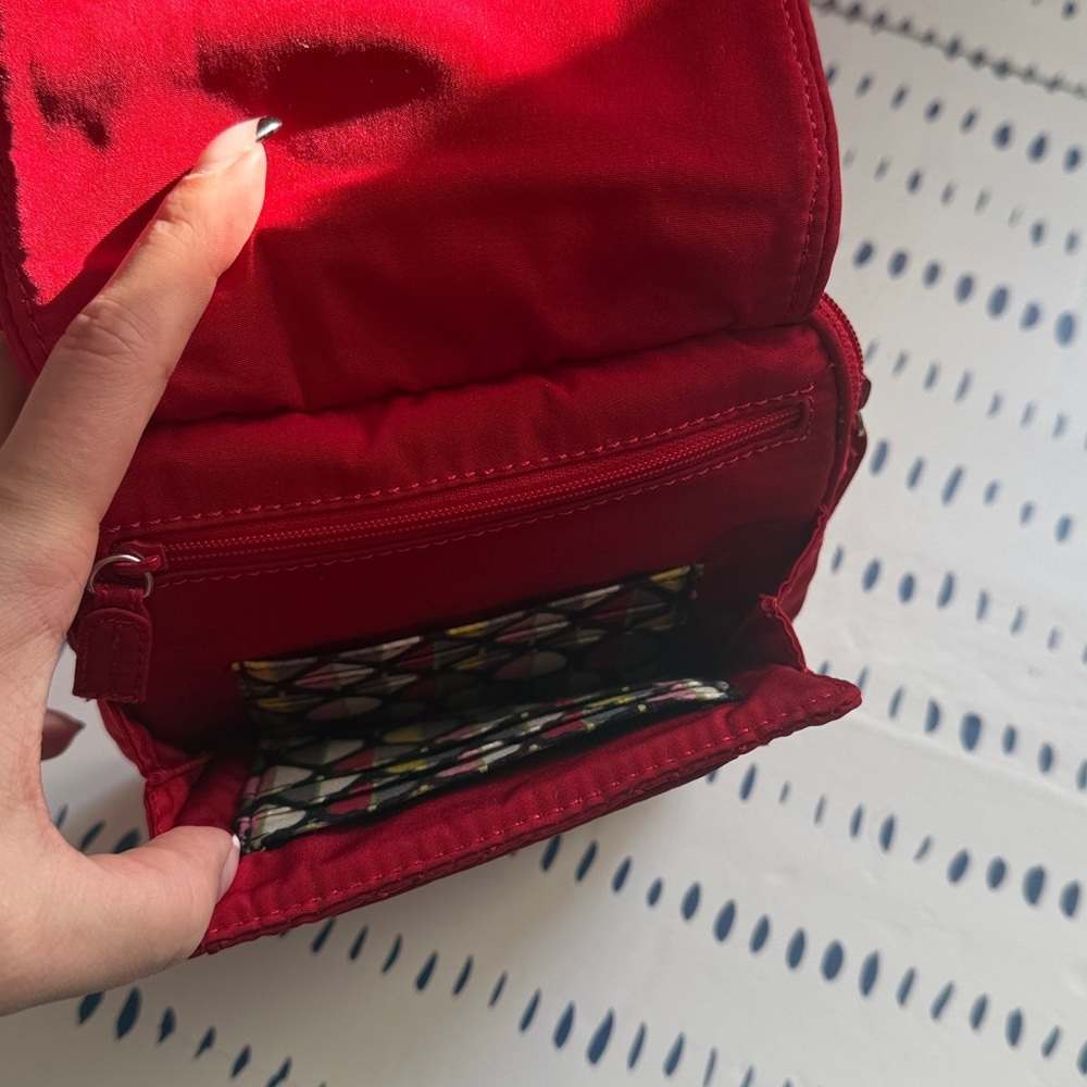 Vera Bradley Red Quilted Mini Hipster Crossbody Bag - Picture 5 of 8